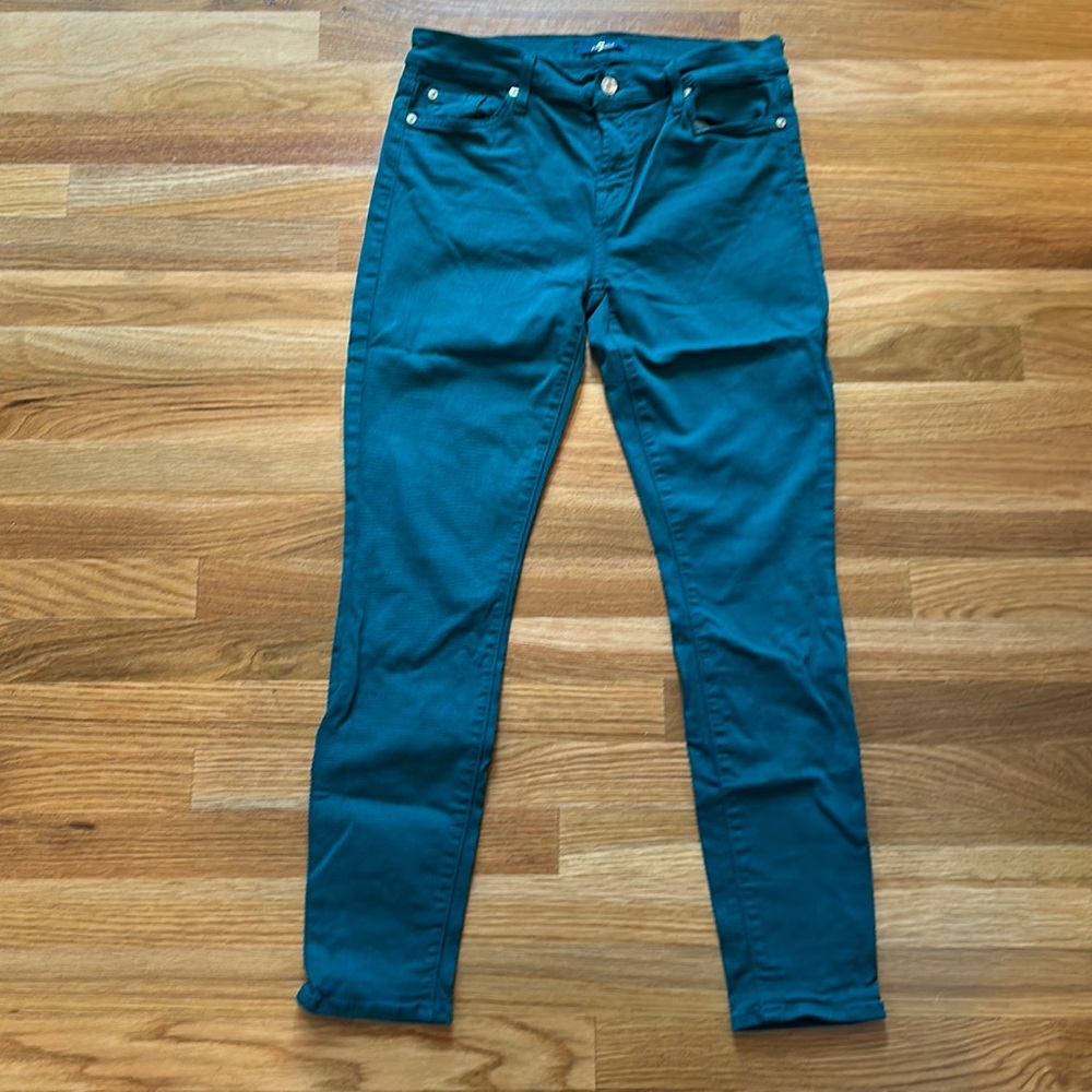 Green 7 for all Mankind skinny jeans size 30